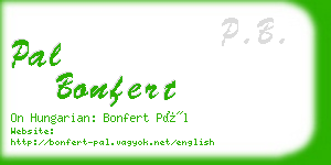 pal bonfert business card